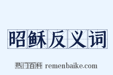 昭稣反义词是什么意思的图片